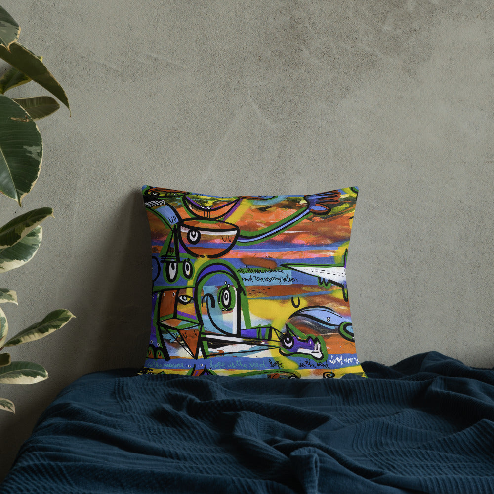 Time is a Circle – Lebo Premium Throw Pillow
